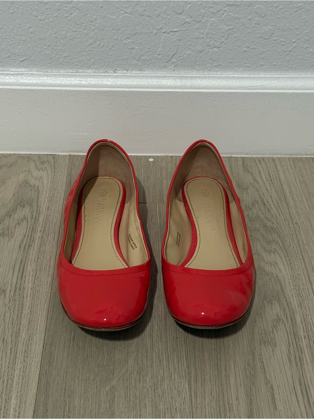 Vera Wang Patent Flats - Coral Size 9